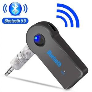 무선 Bluetooth 어댑터 5.0 2-in-1 송신기 수신기 자동차 TV 오디오 프로젝터 PC 헤드폰용 AUX 3.5mm 잭 동