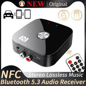 T68 블루투스 5.3 오디오 리시버 NFC 3.5mm AUX RCA 스테레오 무선 어댑터 USB U- HIFI 무손실 음악 차량용