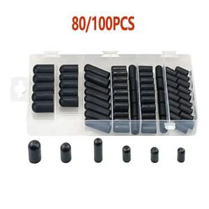 80/100개 고무 진공 라인 캡 호스 엔드 대부분의  카뷰레터용 부트 어소트먼트