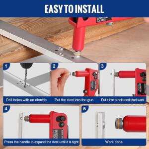 100/20pcs 대형 플랜지 알루미늄 블라인드 리벳 구색 키트 팝 오픈 엔드  패스너 홈 하드웨어