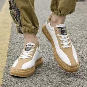 남성용 스니커즈 신발 블록 배색 사계절 보드화 배기 로우 스트랩 빅사이즈 캐주얼 KS5