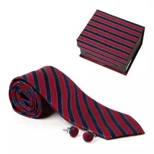 TBZ 2컬러 사선 타이 커프스링크 세트 A17018 남성선물 패션넥타이 극세사넥타이 패턴넥타이