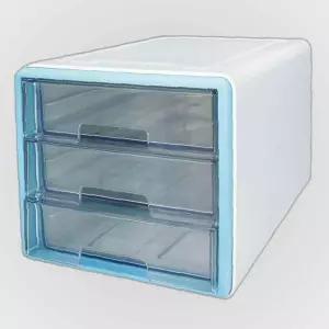 미니 소품 수납 상자 정리함 컬러 3단 민트