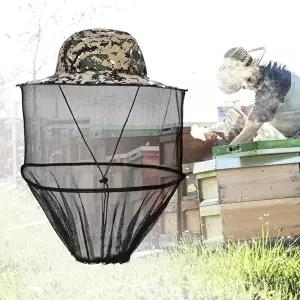 강력한 모기장 픽셀모자 벌마귀모자 작업용 낚시 방충모자-WFIXOQG