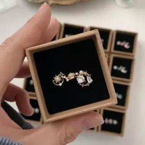 반짝 큐빅 피어싱 세트 귀걸이 우주 별빛 귀찌 이어커프 피어싱