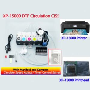 프린트 헤드 매니폴드가 있는 Epson XP-15000 흰색 잉크 순환 시스템용 DTF 변환 키트 댐퍼 XP CISS