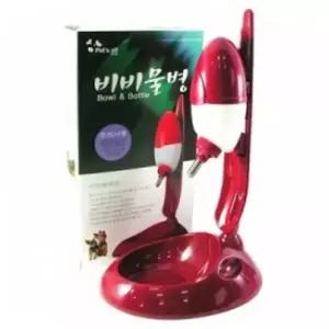 [콩심팥심]물병 식기 밥그릇 1P 물통 레드 급수기 BB 강아지