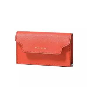 MUST IT_ 공용) 23SS 사피아노 로고 오렌지 카드 홀더 PFMOT05U07 LV520 Z600M