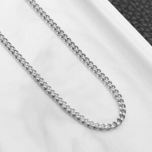 목걸이 써지컬스틸 4mm 커브체인 남자목걸이 써지컬스