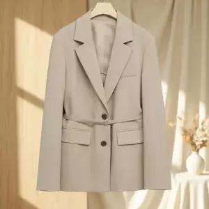 [하프클럽/]여성용 모임룩 환절기 빅사이즈 스트랩 자켓