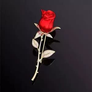 [에이치플러스몰]카네이션 브로치 꽃 입체 악세사리 B형 붉은