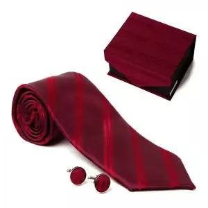 TBZ 와인 사선 타이 커프스링크 세트 A17014 슬림넥타이 넥타이세트