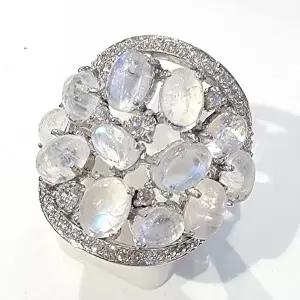 [셀러허브 패션][블루케이] 문스톤 원석반지230808-22 17호탄생석작품