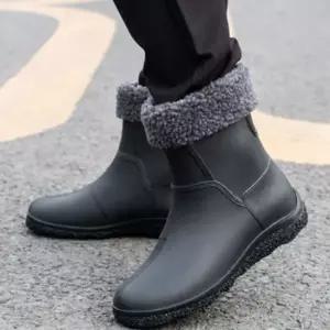 남성기모 겨울 레인부츠 미들하이탑 방수부츠 부츠워커 남성부츠 레인부츠 겨울부츠