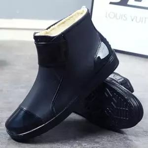 유광 남성 방한 장마 레인부츠 따뜻한 겨울 안전 작업 부츠워커 남성부츠 레인부츠