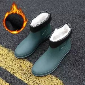 남성용 방수 레인부츠 겨울 캐주얼 방한화 남성 방한 겨울레인부츠 데일리부츠