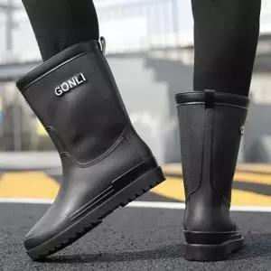 패션 남성 중목 장화 캠핑용 다용도 레인부츠 첼시부츠 남성레인부츠 롱부츠 레인부츠