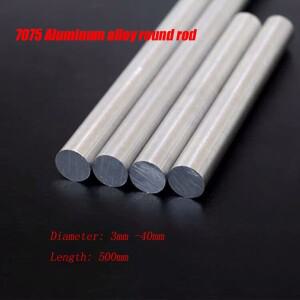 7075 알루미늄 막대 솔리드 스트립 라운드 바 길이 500mm 직경 3-40mm