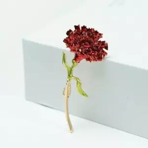 빨간 꽃다발 스승의날 카네이션 브로치 뱃지