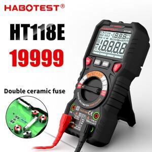 HABOTEST 디지털 멀티미터 HT118E Ture RMS 1000V ACDC 6000 카운트 전압계 자동 범위 NCV Hz 다이오드 옴