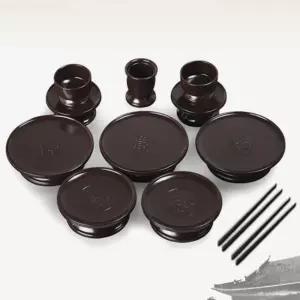 국산 성묘용 제기세트 20P 휴대용 제수용품 차례용 제기 목기느낌 제사상가방