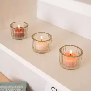 용기 미니 투명 티라이트 캔들