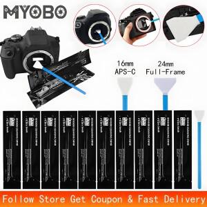 MYOBO 전문 센서 청소 키트 - 디지털 카메라 CMOS 풀 프레임 APS-C 클리너 면봉 브러시 10개