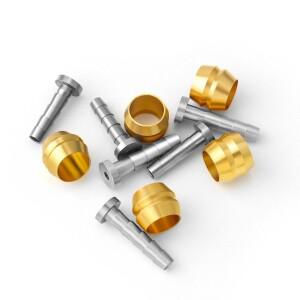 5세트 T형 자전거 유압 파이프 조인트 브레이크 부품 수리 및 유지보수 오일 니들타이트닝 링 액세서리