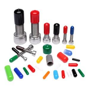 정밀 부품용  실리콘 엔드 캡 긁힘 방지 나사 보호 및 먼지 차단 블랙 디자인