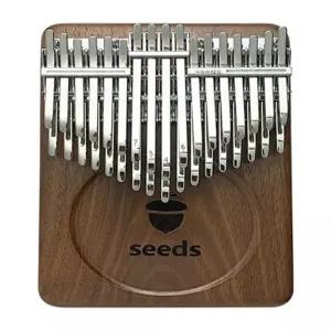 핑거 칼림바 초보자 우드 악기 연주용 휴대용 엄지피아노 음계 투명 어쿠스틱 취미용