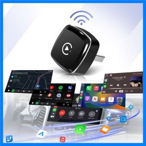 무선 카플레이 어댑터 안드로이드 스마트 동글 2 in 1 공장에서 제작된 유선 차량용 아우디 메르세데스 마