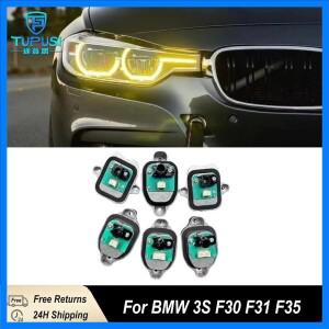 63117419610 63117419615 밝은 노란색 주간 주행등 BMW 3 시리즈 F30 LCI 3' F31 자동차 LED DRL 엔젤 아이