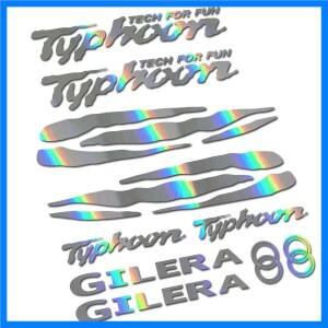 Gilera Typhoon 50 125 스쿠터 튜닝 스티커 완료 키트