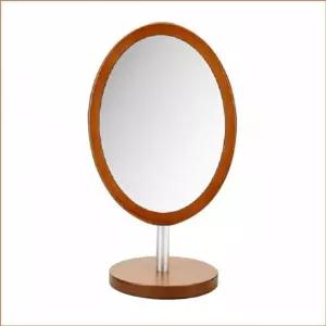 ST-458 우드탁상거울 타원형거울 탁상거울 거울 콤팩트거울 확대거울 손거울 원형거울 사각거울