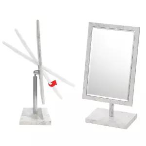 대리석패턴 각도조절 사각 탁상거울 화장대거울 화장거울 거울 미용거울 탁상용거울 스탠드거울