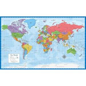 적층 세계 지도 포스터 - 지구의 벽 차트 18