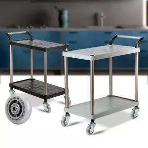 플라스틱 PP 2단 대 무소음바퀴 써빙카 병원카트 웨곤 웨건 서빙카 트롤리 써빙카트 주방카트