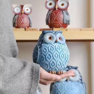 부엉이 장식품세트 2p 돈들어오는 풍수 인테리어 소품 인테리어소품 거실인테리어 빈티지소품 장식품