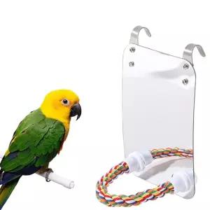 앵무새 거울횃대 장난감 조류소품 놀이 발톱갈이 새 부리갈이 새장용품