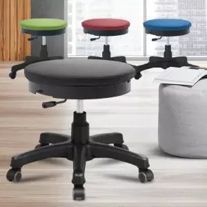 블랙원형의자 병원 이동식 진료실 바퀴보조 높이조절 병원의자 진료실의자 이동식의자 등받이의자