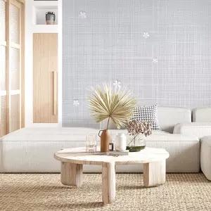 실크벽지 50cmX10m 타탄 입체꽃그레이 포인트 벽지 셀프도배 붙이는벽지 셀프벽지 부분도배