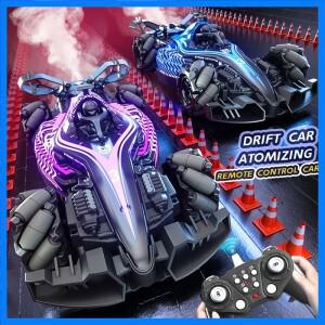 Jjrc Rc 드리프트 카 소년용 원격 조종 스턴트 카 스프레이 듀얼 컨트롤 무선 조종 레이싱 차량 전기 장난