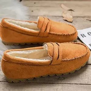 기모 여성 털 단화 캐주얼 겨울신발 방한화 모카신 여성단화 털단화-WFIXVE7