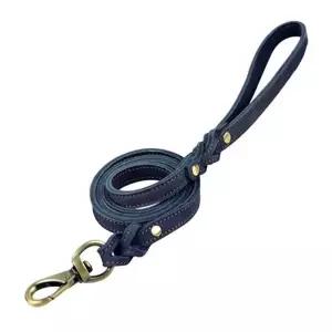 고품질 COCA 클래식 소가죽 리드줄 15mm (블루) (강아지 리드줄) 강아...