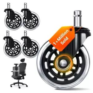 캐스터 휠 5개 세트 3인치 매끄러운 교체 롤러 블레이드 880LBS 헤비 듀티 롱래스팅 가구 사무실 게임