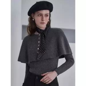 [하프클럽/]페미닌 스카프 세트 케이프 니트 LM12TP700L