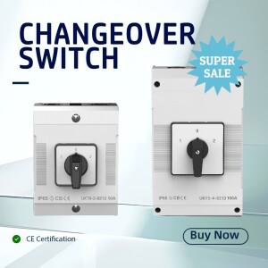 IP65 4P40A 3단 로터리 셀렉터 전환 캠 스위치 1-0-2 방수 박스 포함 인터럽터