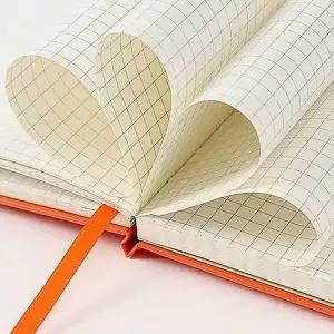 노트 229FUP76 오렌지 레더 밴드 눈 A5 다이어리 회사 디자인