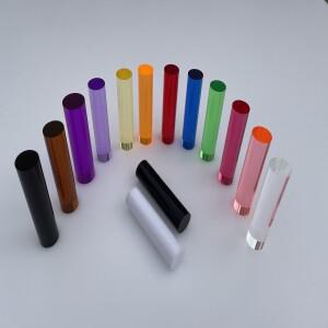 직경 20mm 다채로운 릴 막대 플렉시 유리 루사이트 바 라이트 가이드 투명 DIY 건축 모델 재료 액세서리