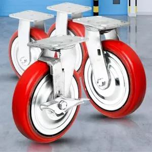 중량용 5 우레탄적색/바퀴 캐스터 CASTER 휠바퀴 이동